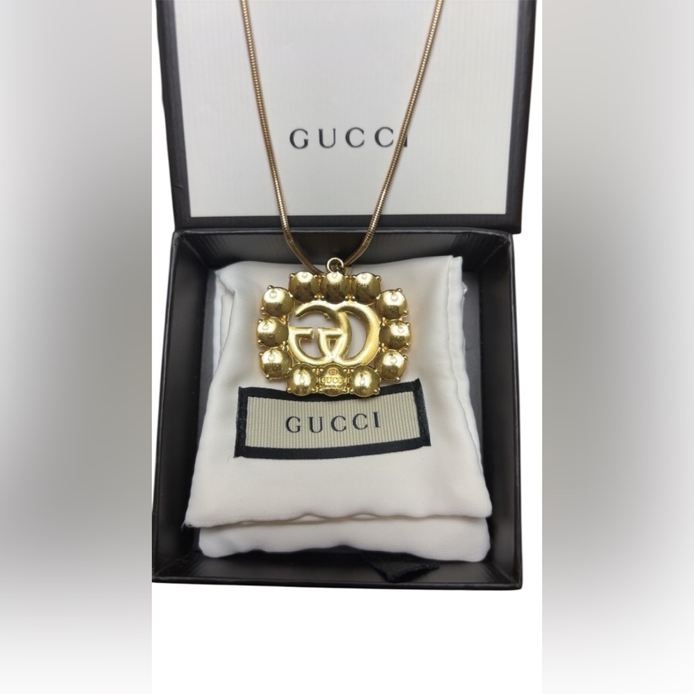 Gucci 14K Gold Necklace with Pearl Accents - Full Inclusion - Picture 3 of 5